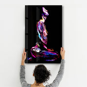 Yoga | Glass Wall Art - Artdesigna