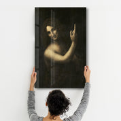 Leonardo da Vinci's Saint John the Baptist (1513-1516) | Glass Wall Art - Artdesigna