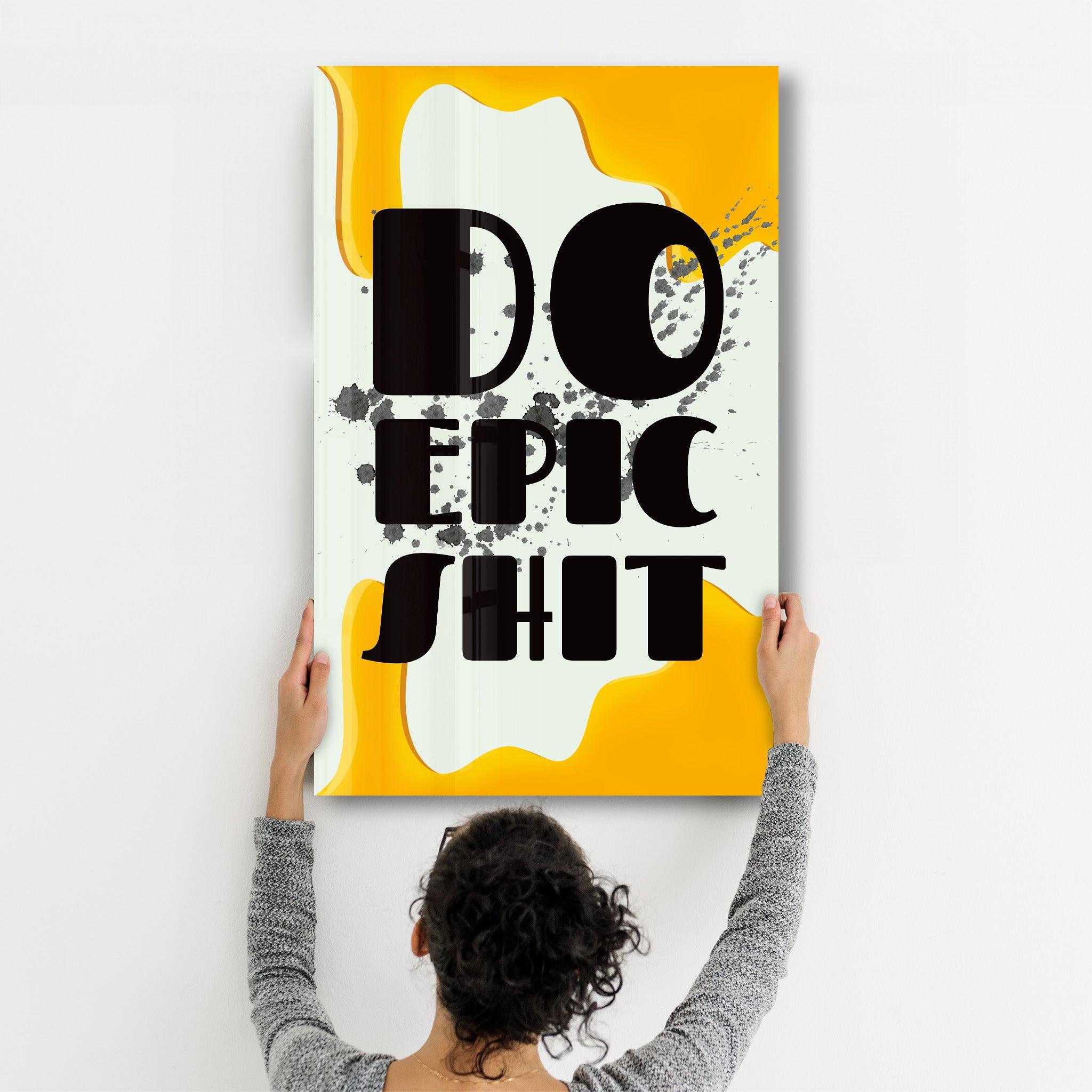 Do Epic X Yellow | Designers Collection Glass Wall Art - Artdesigna