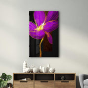 Purple Silence | Glass Wall Art - Artdesigna