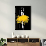 Ballerina' Glow | Glass Wall Art - Artdesigna