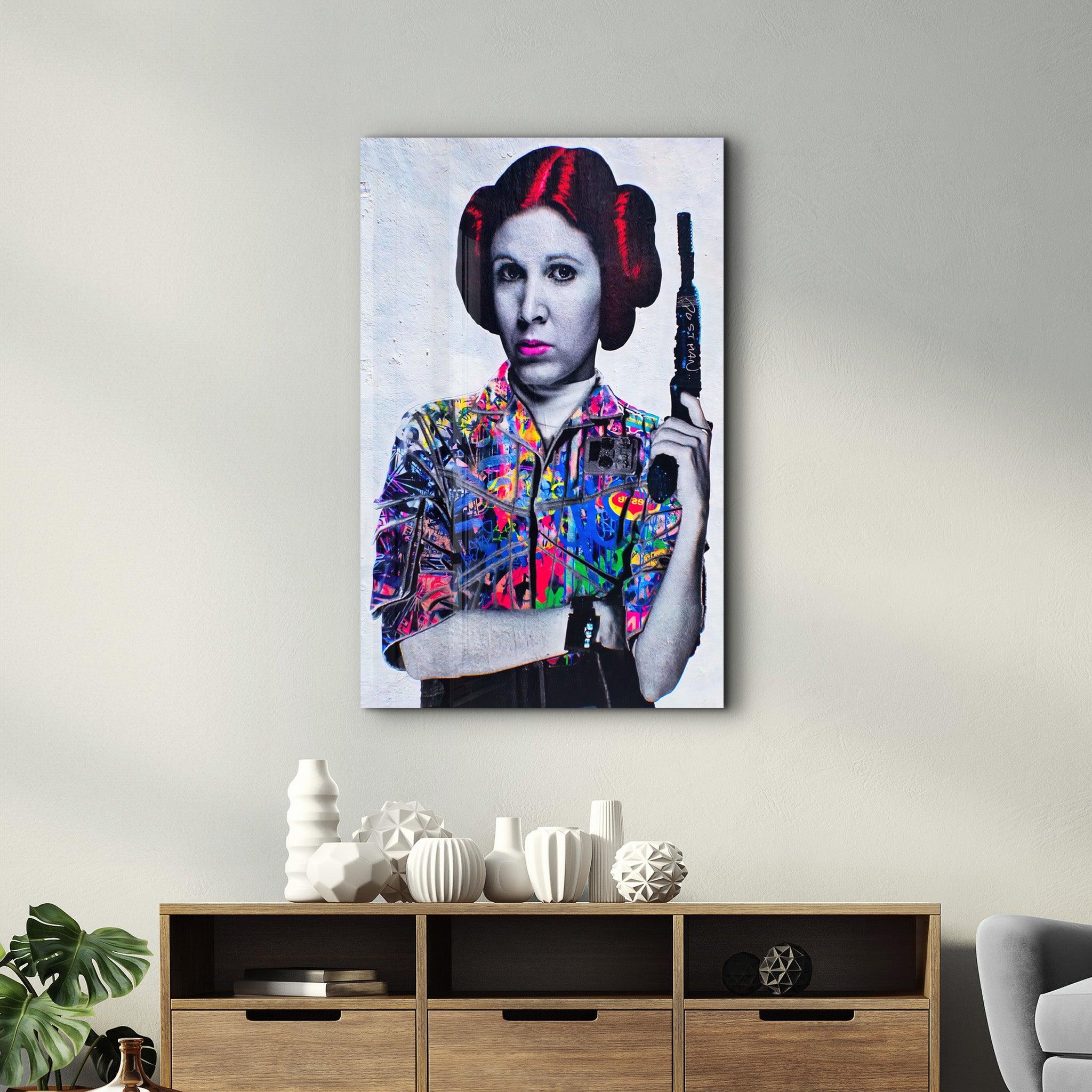 Vintage Leia | Glass Wall Art - Artdesigna