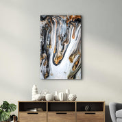 Melting Gold | Glass Wall Art - Artdesigna