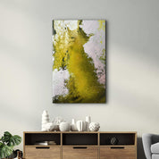 Bird's Eye In Yellow | Glass Wall Art - Artdesigna