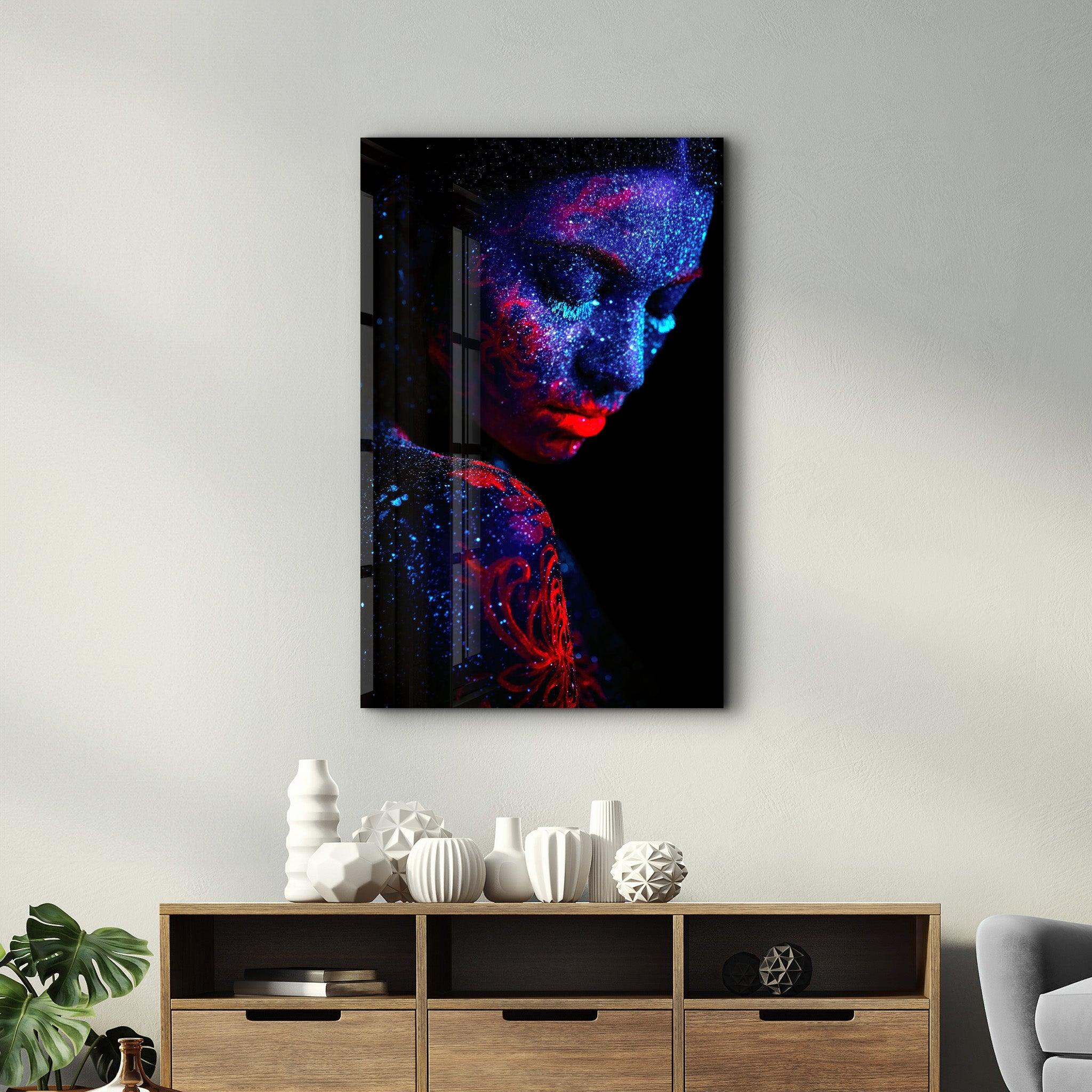 Night Sky | Glass Wall Art - Artdesigna