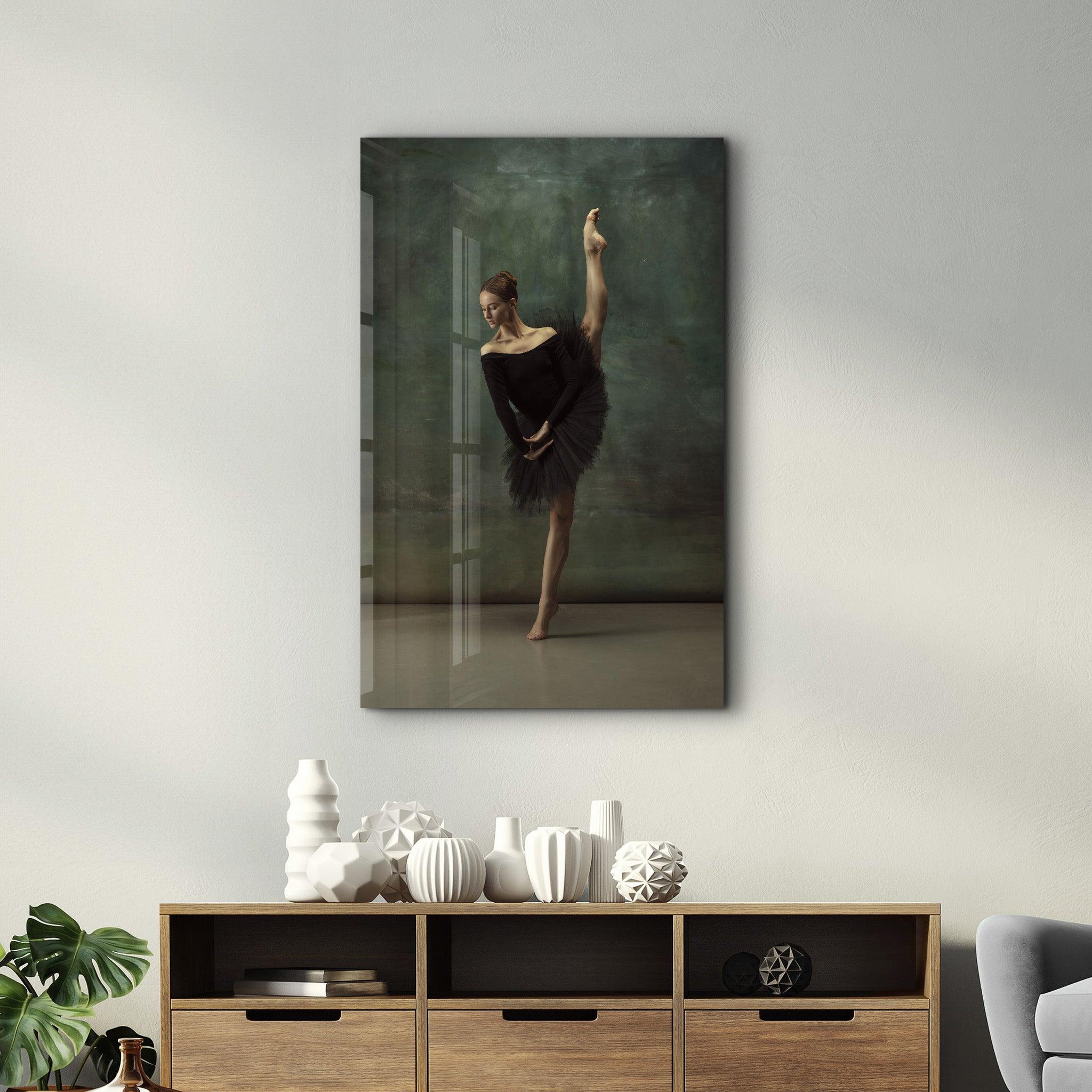 Ballerina V1 | Glass Wall Art - Artdesigna