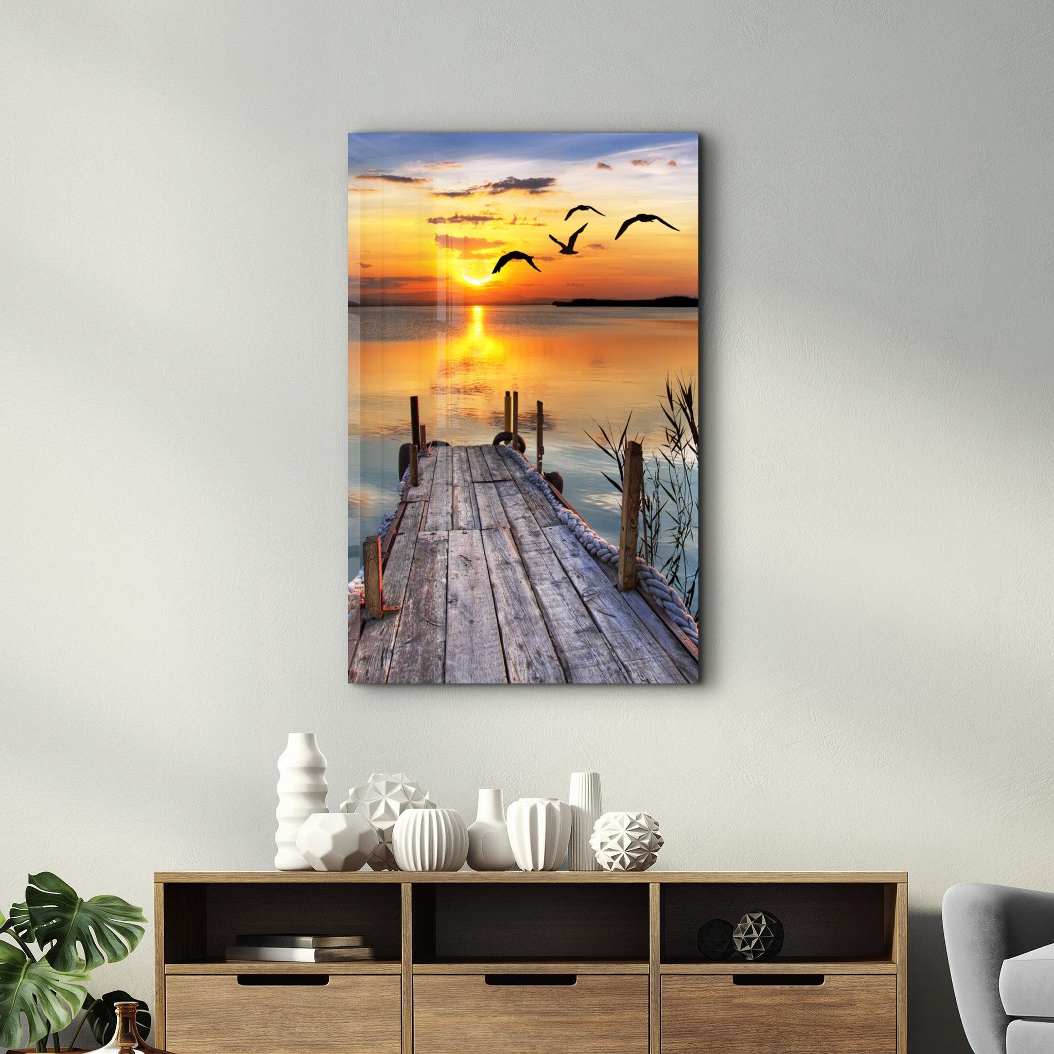 Sunset 1 | Glass Wall Art - Artdesigna