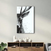 Deer | Glass Wall Art - Artdesigna