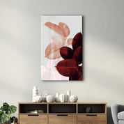 Abstract Leaves V2 | Glass Wall Art - Artdesigna