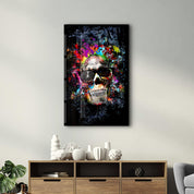 Cool Skull | Glass Wall Art - Artdesigna