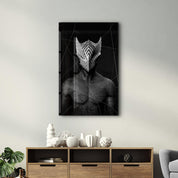 Abstract Masked Man V1 | Glass Wall Art - Artdesigna