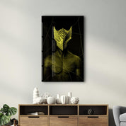 Abstract Masked Man V3 | Glass Wall Art - Artdesigna