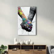 Handhold | Glass Wall Art - Artdesigna