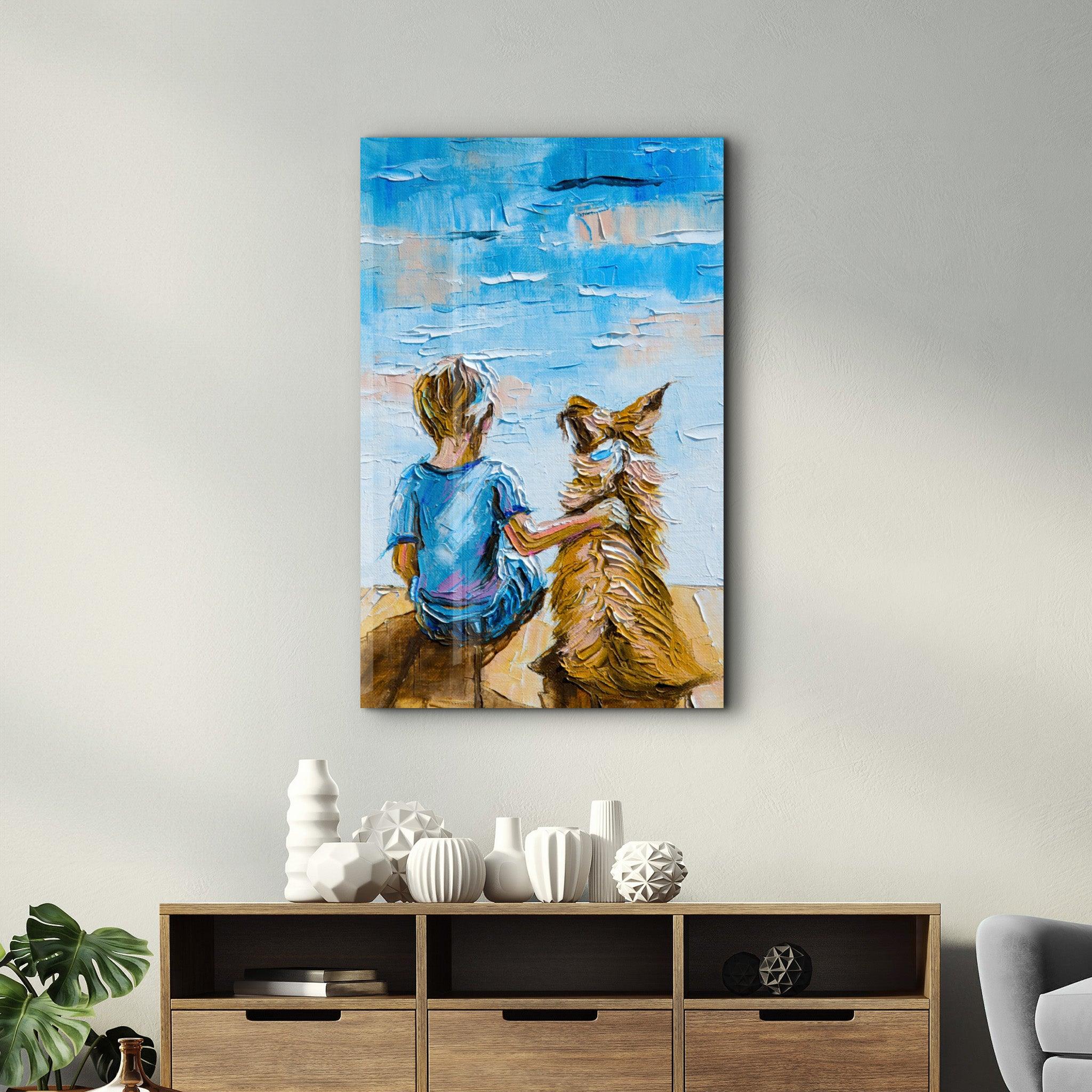 Best Friends | Glass Wall Art - Artdesigna