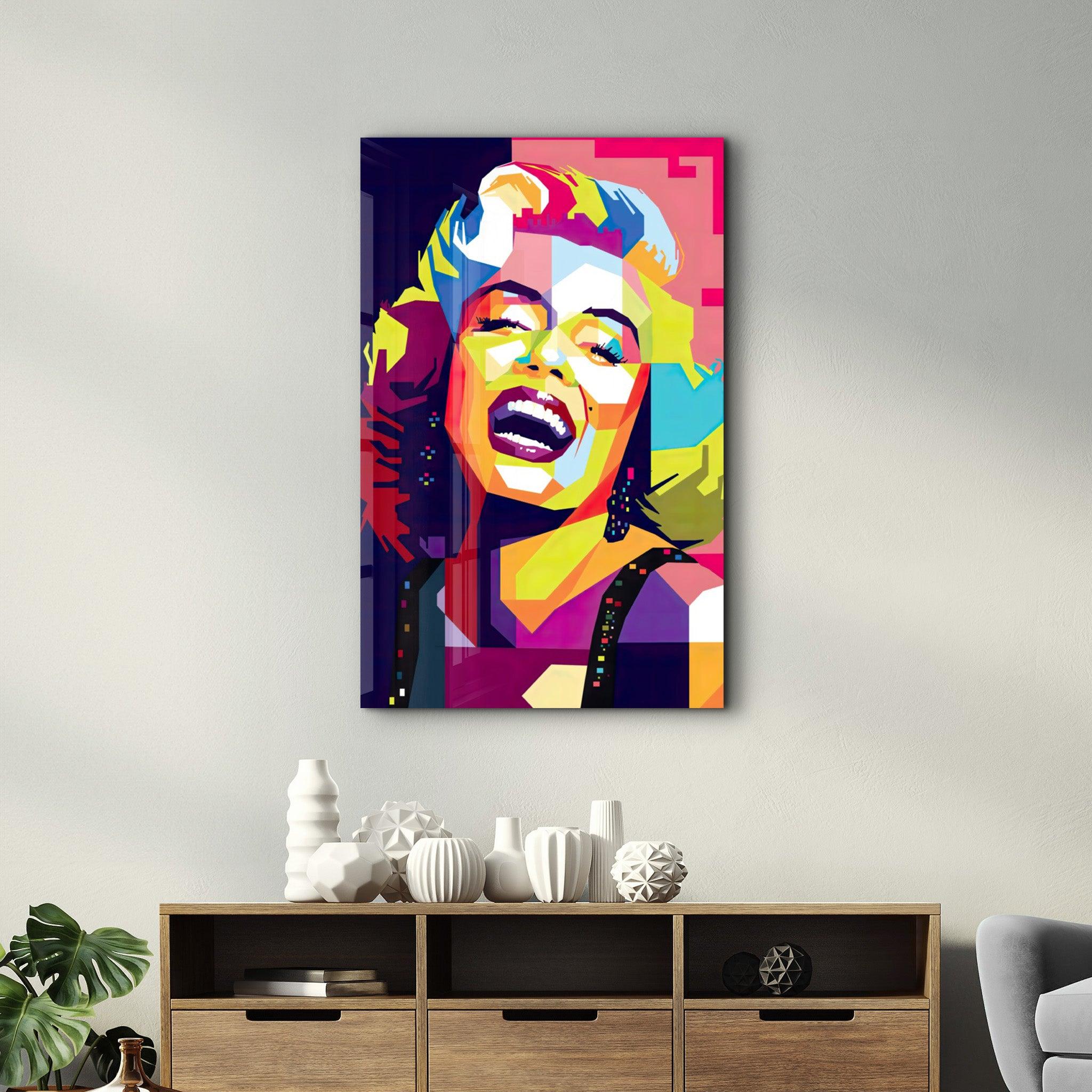 Marilyn | Glass Wall Art - Artdesigna