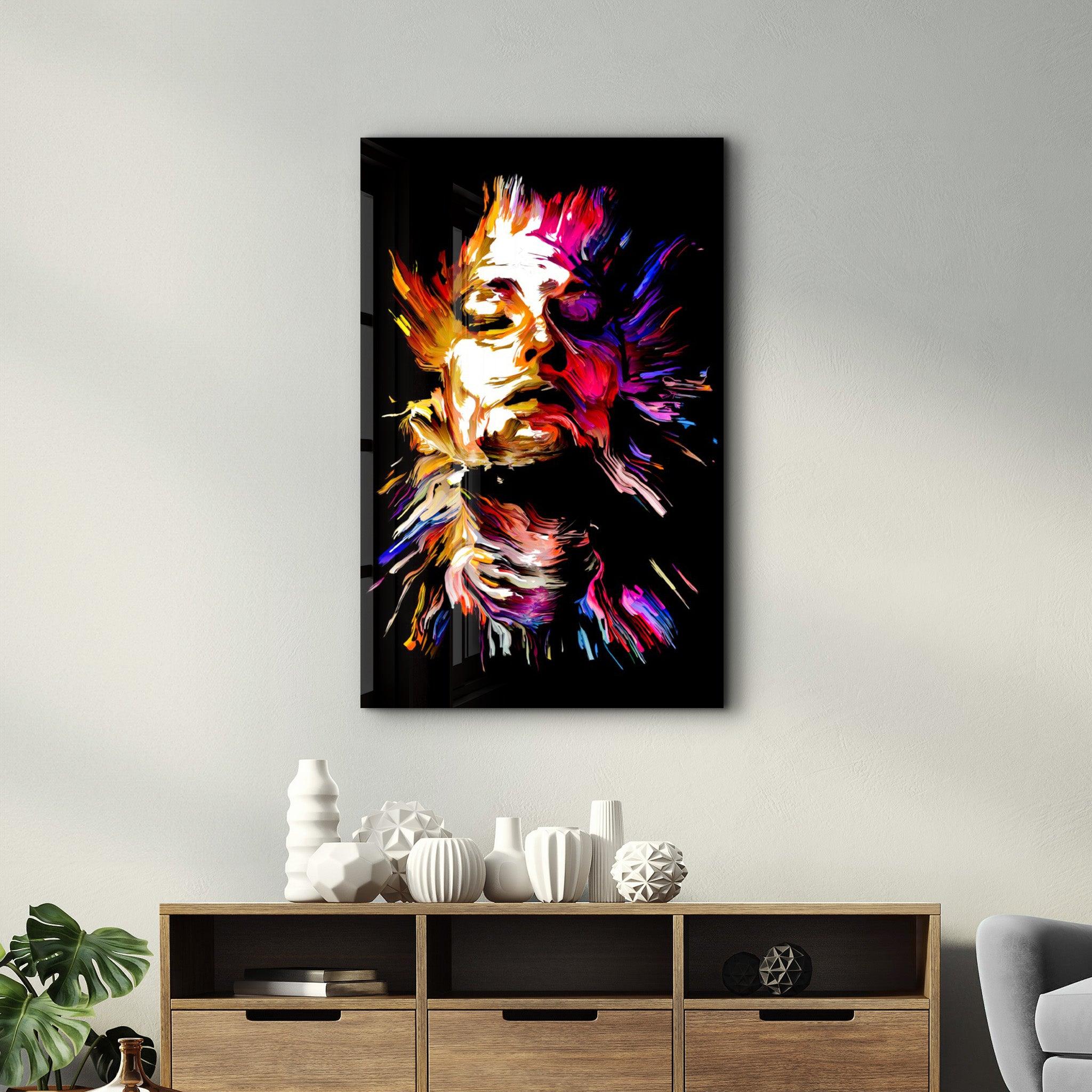 AbstractWoman | Glass Wall Art - Artdesigna