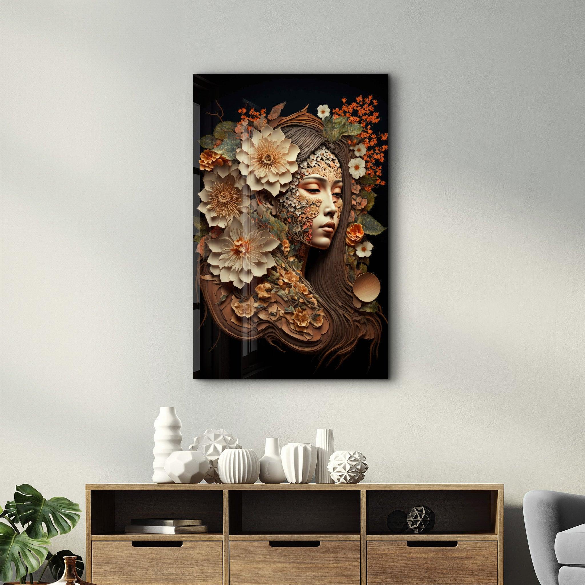 Queen of Nature | Secret World Collection Glass Wall Art - Artdesigna