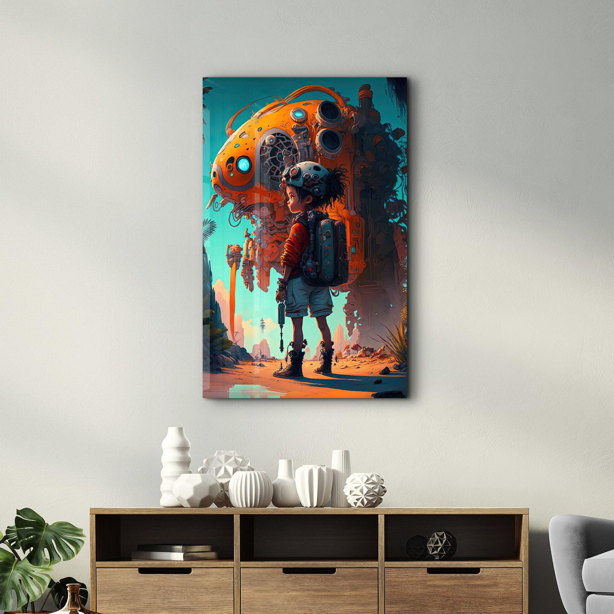 Space School | Secret World Collection Glass Wall Art - Artdesigna