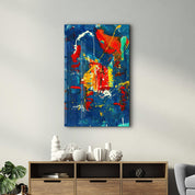 Oil Painting - Abstract | Designer's Collection Glass Wall Art - Artdesigna