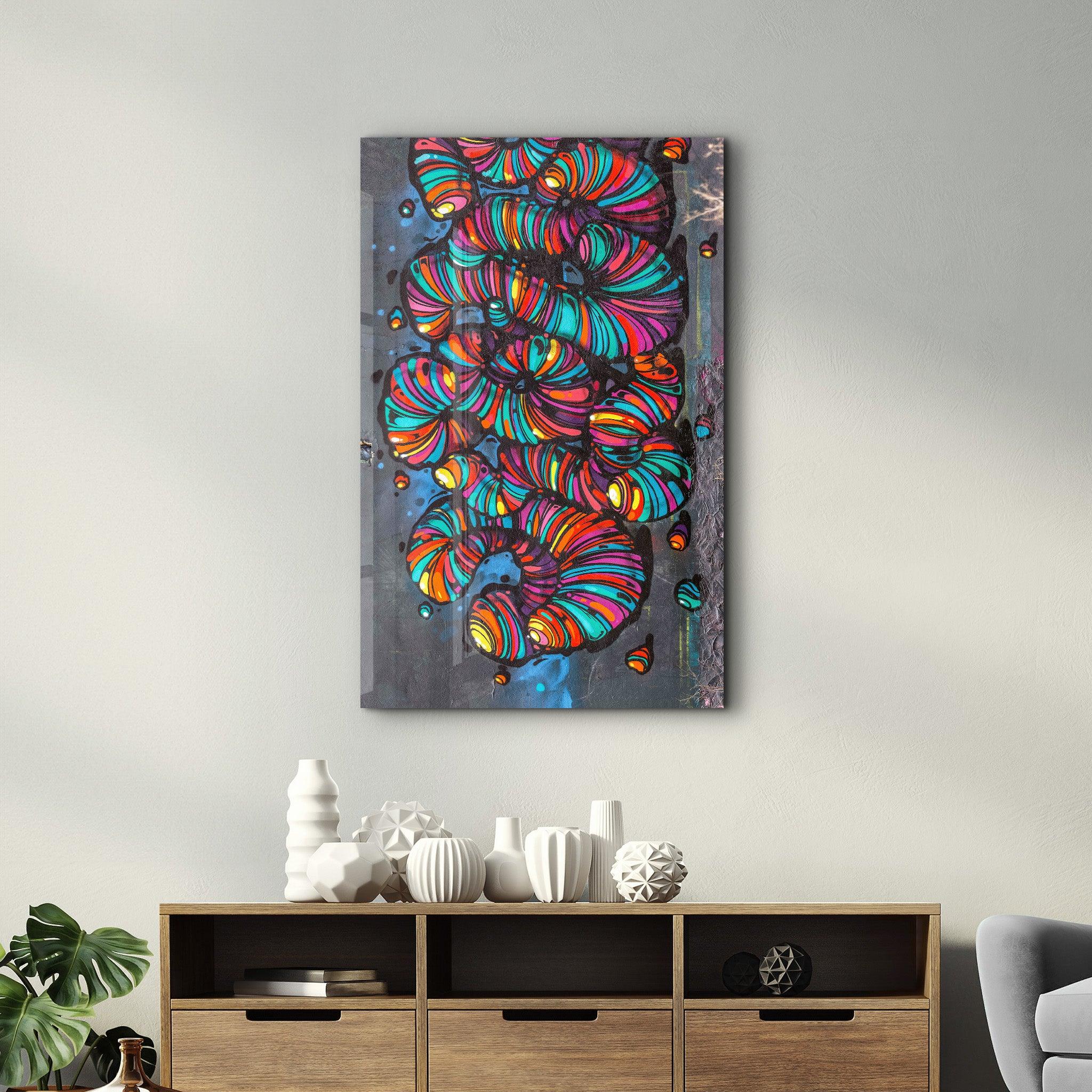 Eyes Abstract | Designer's Collection Glass Wall Art - Artdesigna