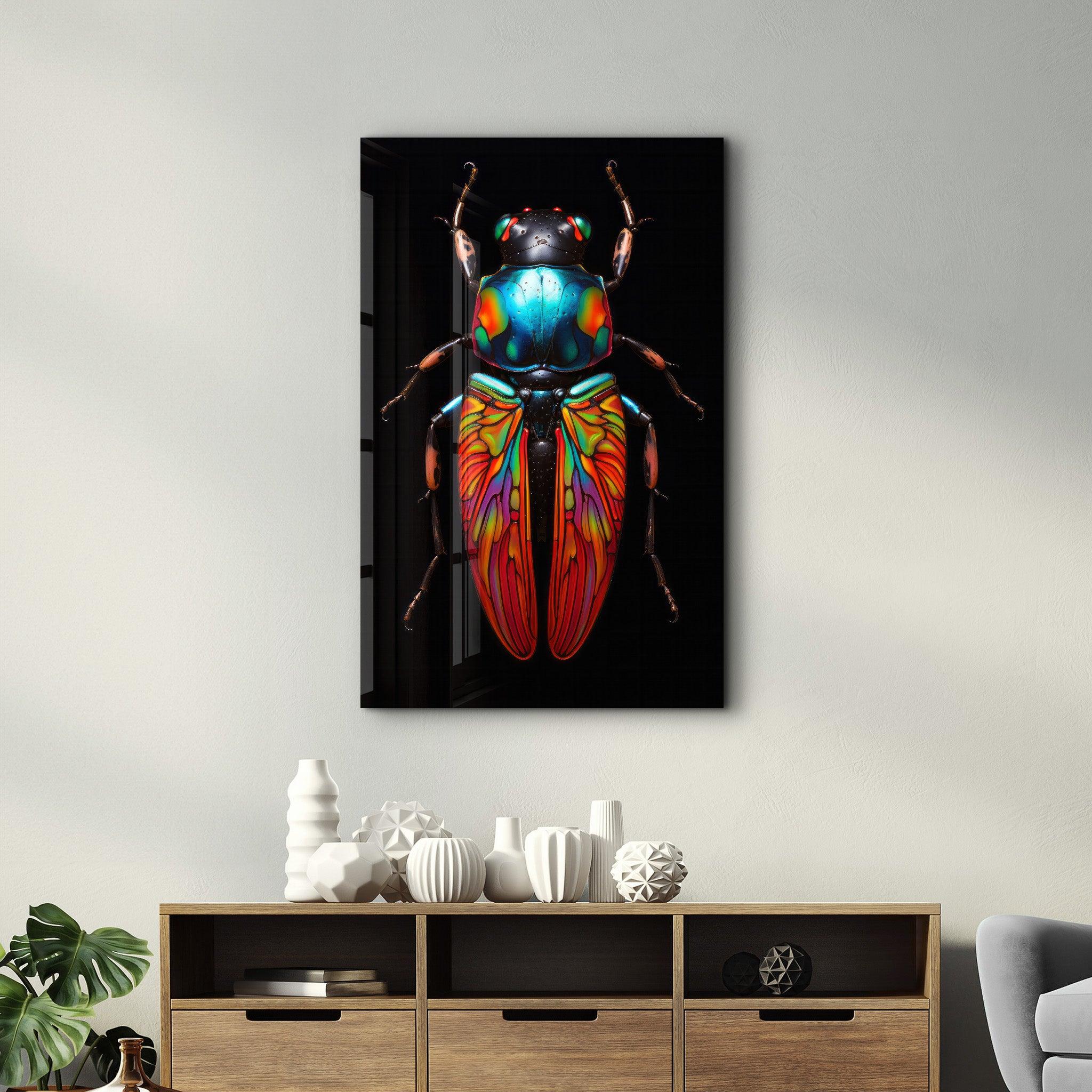 Mystic Bug | Designers Collection Glass Wall Art - Artdesigna