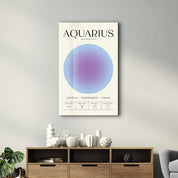 Aquarius - Aura Collection | Zodiac Glass Wall Art - Artdesigna