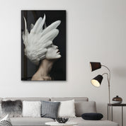 Angel Head - Contemporary Glass Wall Art - Artdesigna