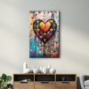 Heart on the Wall | Glass Wall Art - Artdesigna