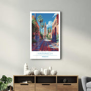 Marrakesh Morocco-Travel Posters | Glass Wall Art - Artdesigna