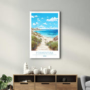 Formentera Spain-Travel Posters | Glass Wall Art - Artdesigna