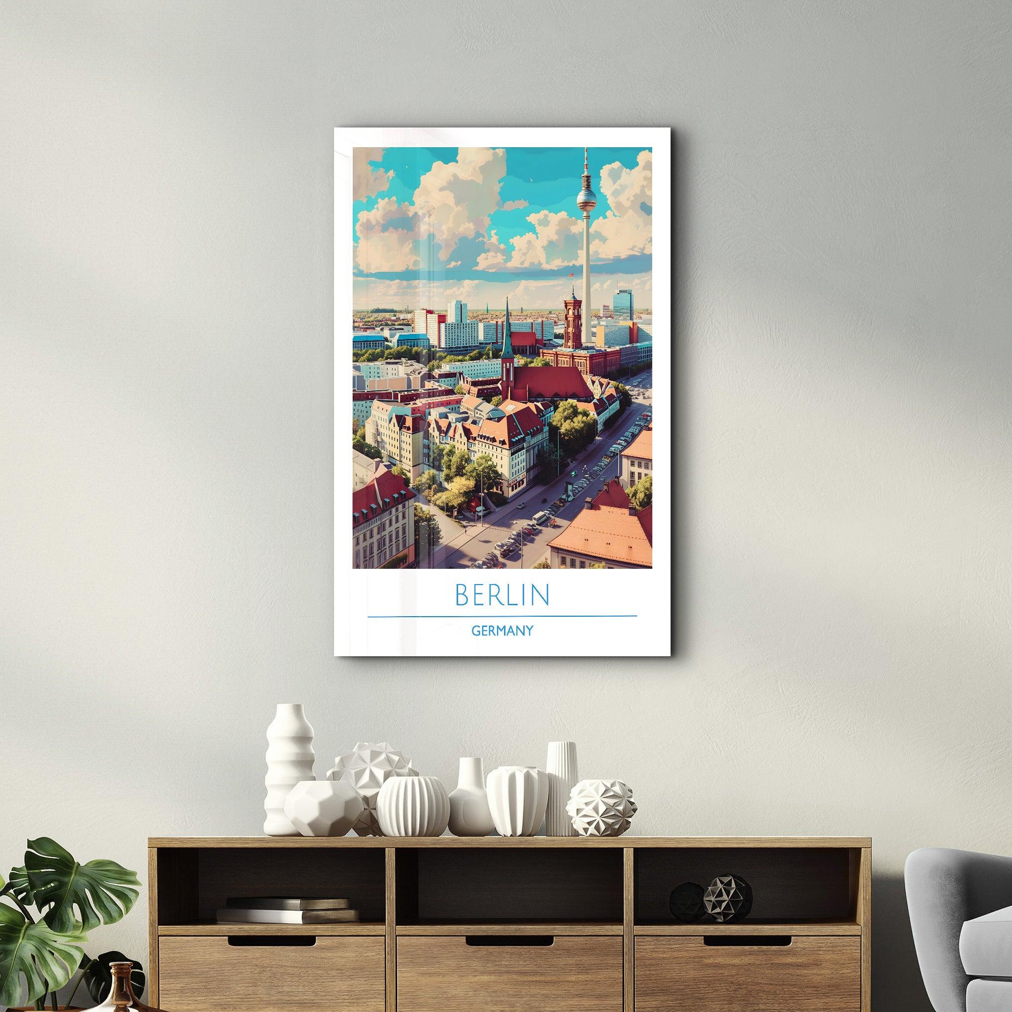 Berlin Germany 2-Travel Posters | Glass Wall Art - Artdesigna