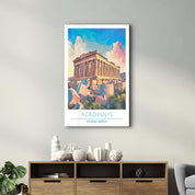 Acropolis-Athens Greece-Travel Posters | Glass Wall Art - Artdesigna