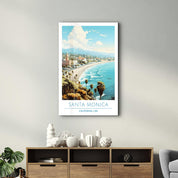 Santa Monica-California USA-Travel Posters | Glass Wall Art - Artdesigna