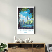 London Parliament England 1-Travel Posters | Glass Wall Art - Artdesigna