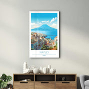 Naples Italy-Travel Posters | Glass Wall Art - Artdesigna