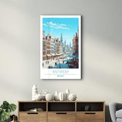 Antwerp Belgium-Travel Posters | Glass Wall Art - Artdesigna