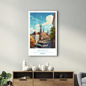 Munich Germany-Travel Posters | Glass Wall Art - Artdesigna