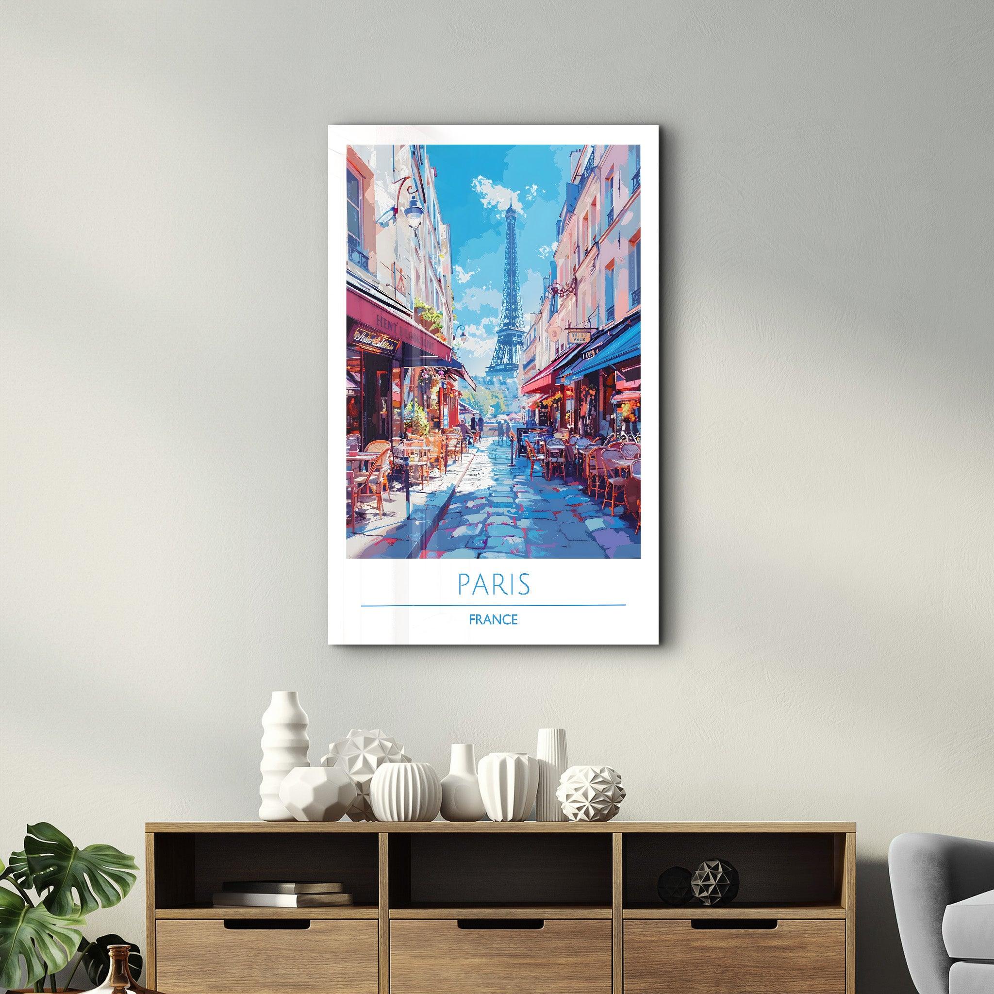 Paris France 2-Travel Posters | Glass Wall Art - Artdesigna