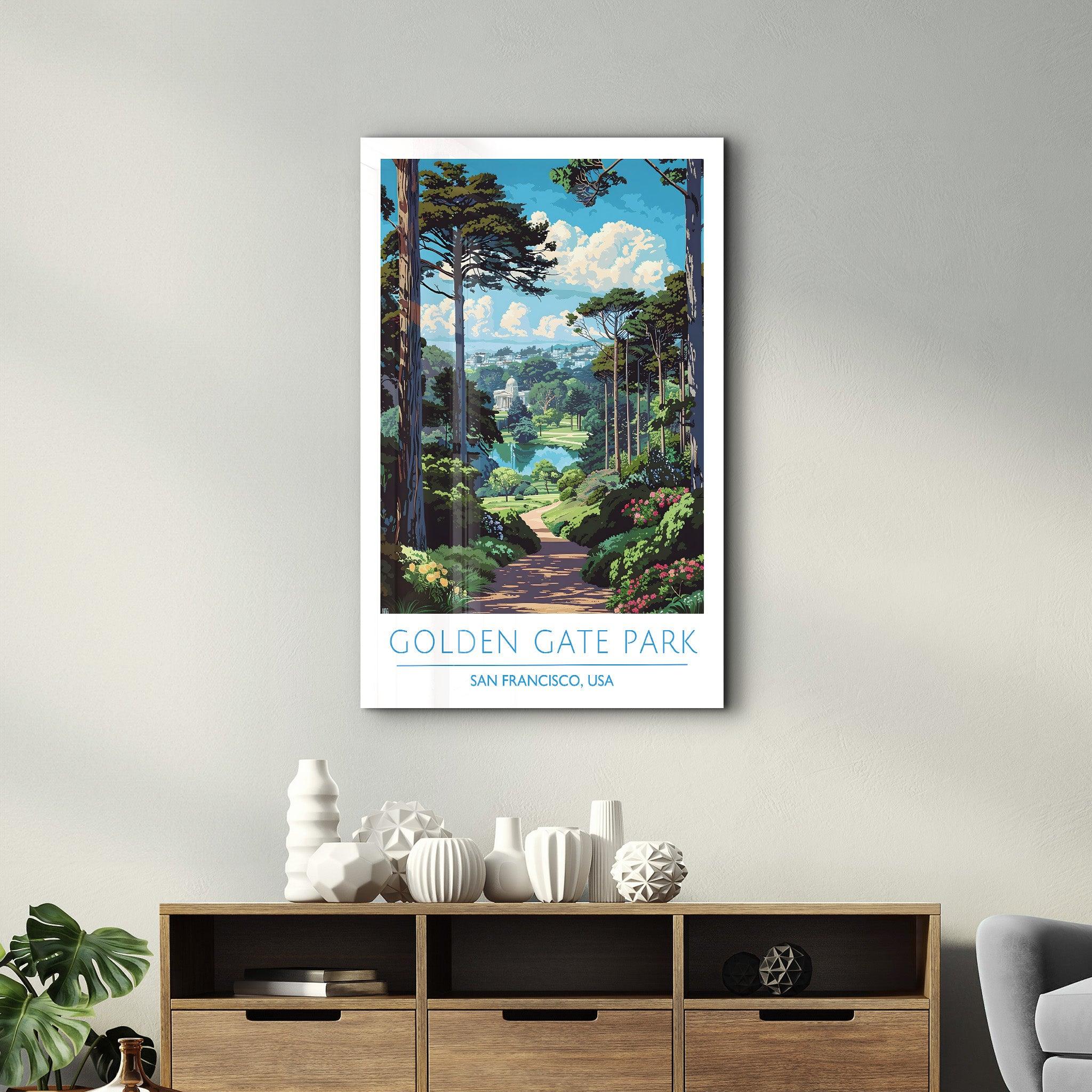 Golden Gate Park 2-San Francisco USA-Travel Posters | Glass Wall Art - Artdesigna