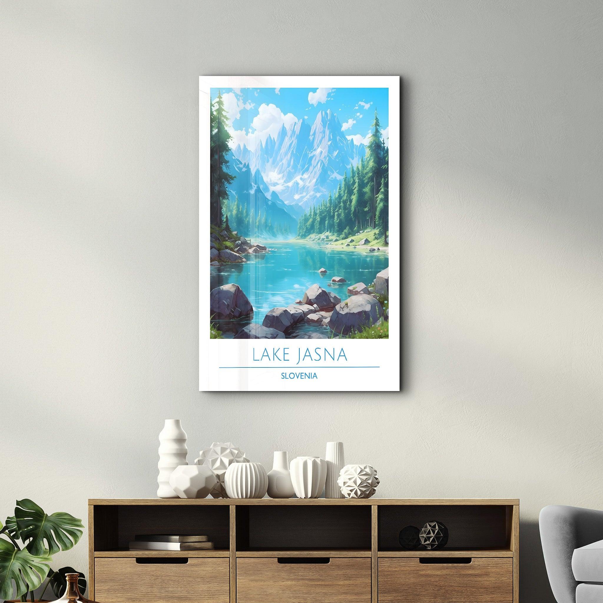 Lake Jasna Slovenia-Travel Posters | Glass Wall Art - Artdesigna