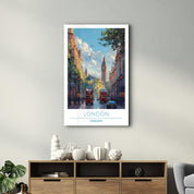 London England 2-Travel Posters | Glass Wall Art - Artdesigna