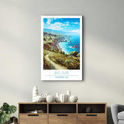 Big Sur 2-California USA-Travel Posters | Glass Wall Art - Artdesigna