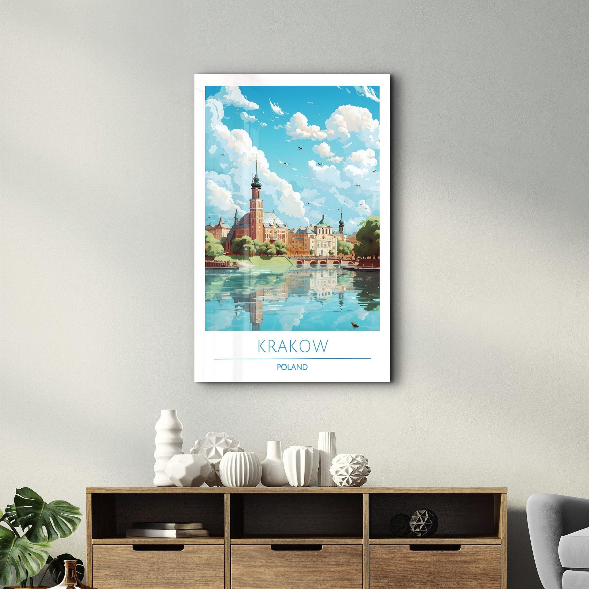 Krakow Poland-Travel Posters | Glass Wall Art - Artdesigna