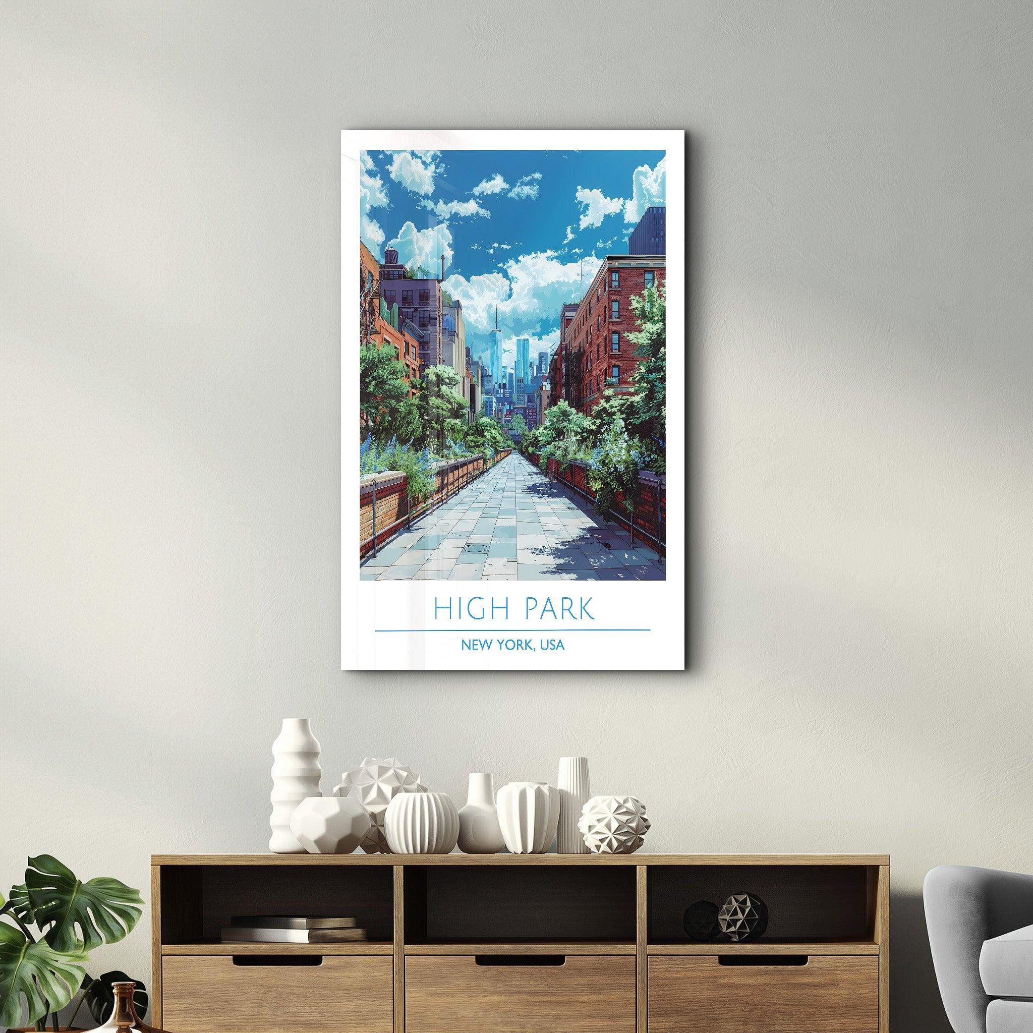 High Park-New York USA-Travel Posters | Glass Wall Art - Artdesigna