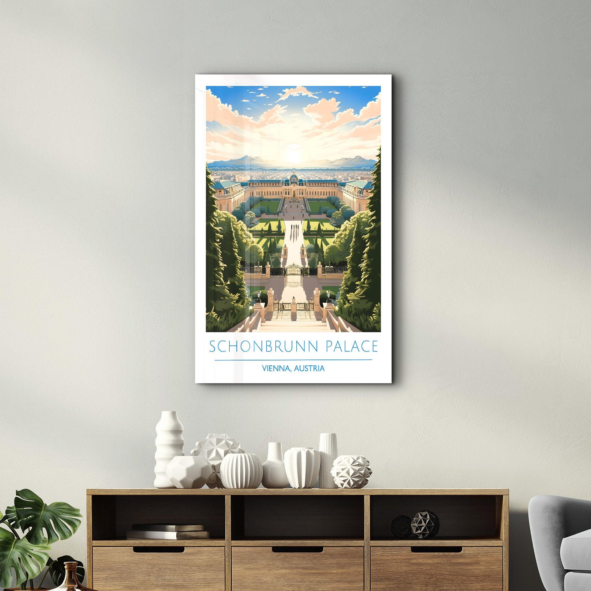 Schonbrunn Palace-Vienna Austria-Travel Posters | Glass Wall Art - Artdesigna