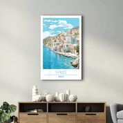 Syros Greece-Travel Posters | Glass Wall Art - Artdesigna