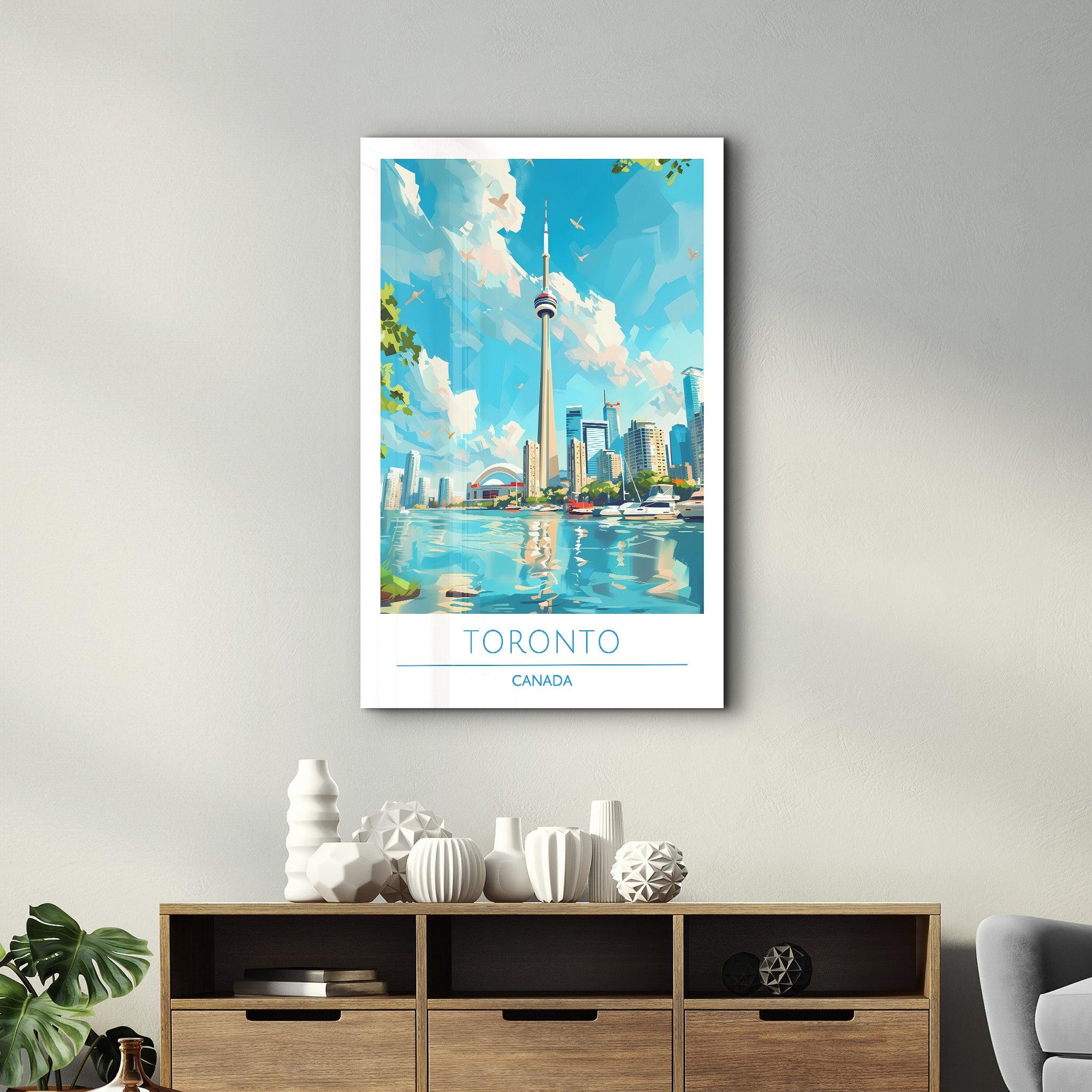 Toronto Canada-Travel Posters | Glass Wall Art - Artdesigna