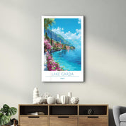 Lake Garda Italy-Travel Posters | Glass Wall Art - Artdesigna