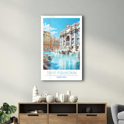 Trevi Fountain-Rome Italy-Travel Posters | Glass Wall Art - Artdesigna