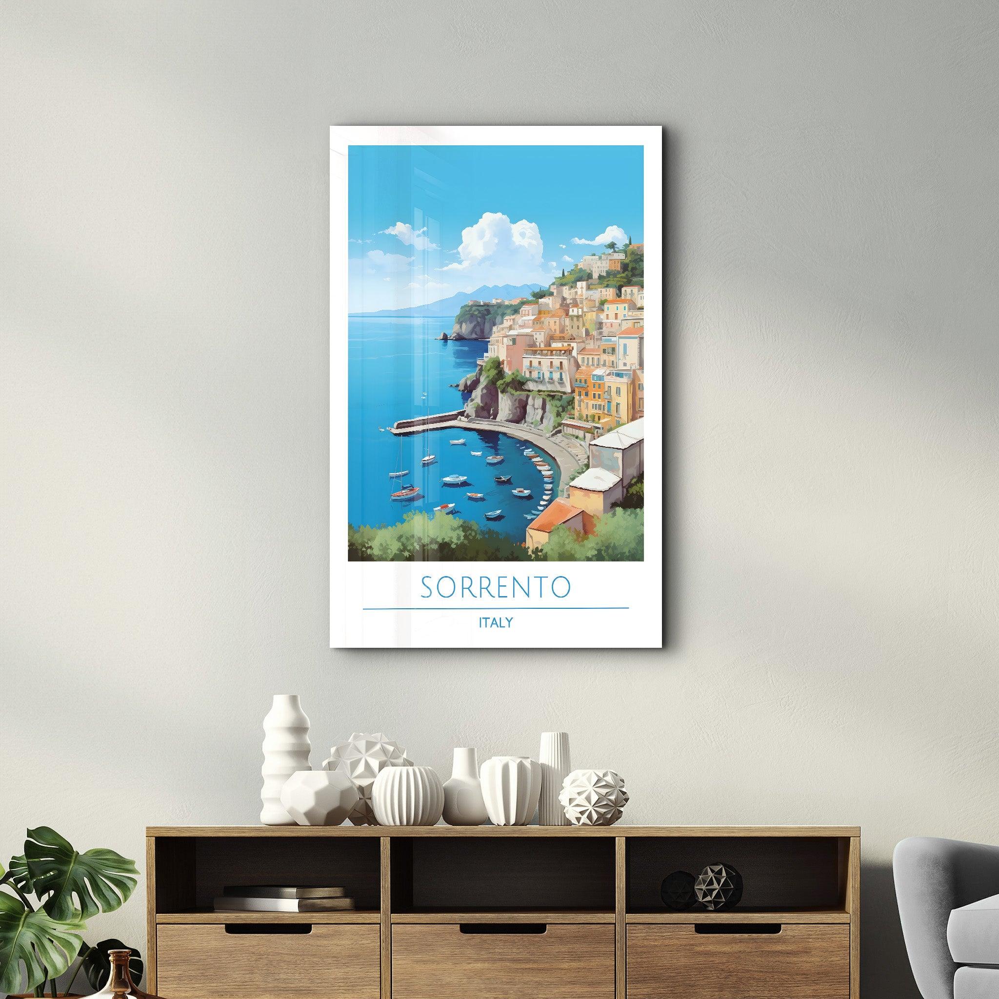 Sorrento Italy-Travel Posters | Glass Wall Art - Artdesigna